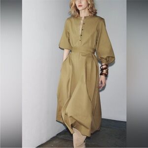 Zara Collection Belted Shirt Dress